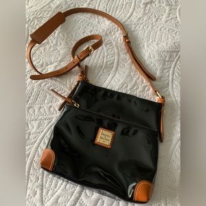 Dooney & Bourke Black Glossy Patent Leather Crossbody